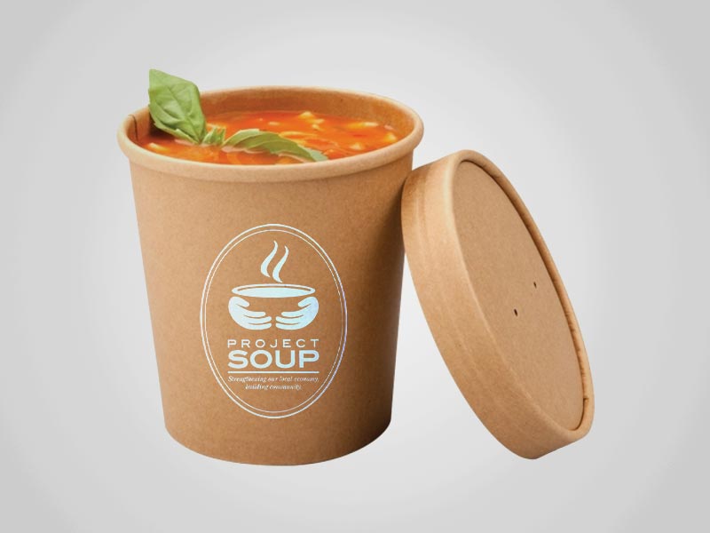 Custom Kraft Soup Cups 